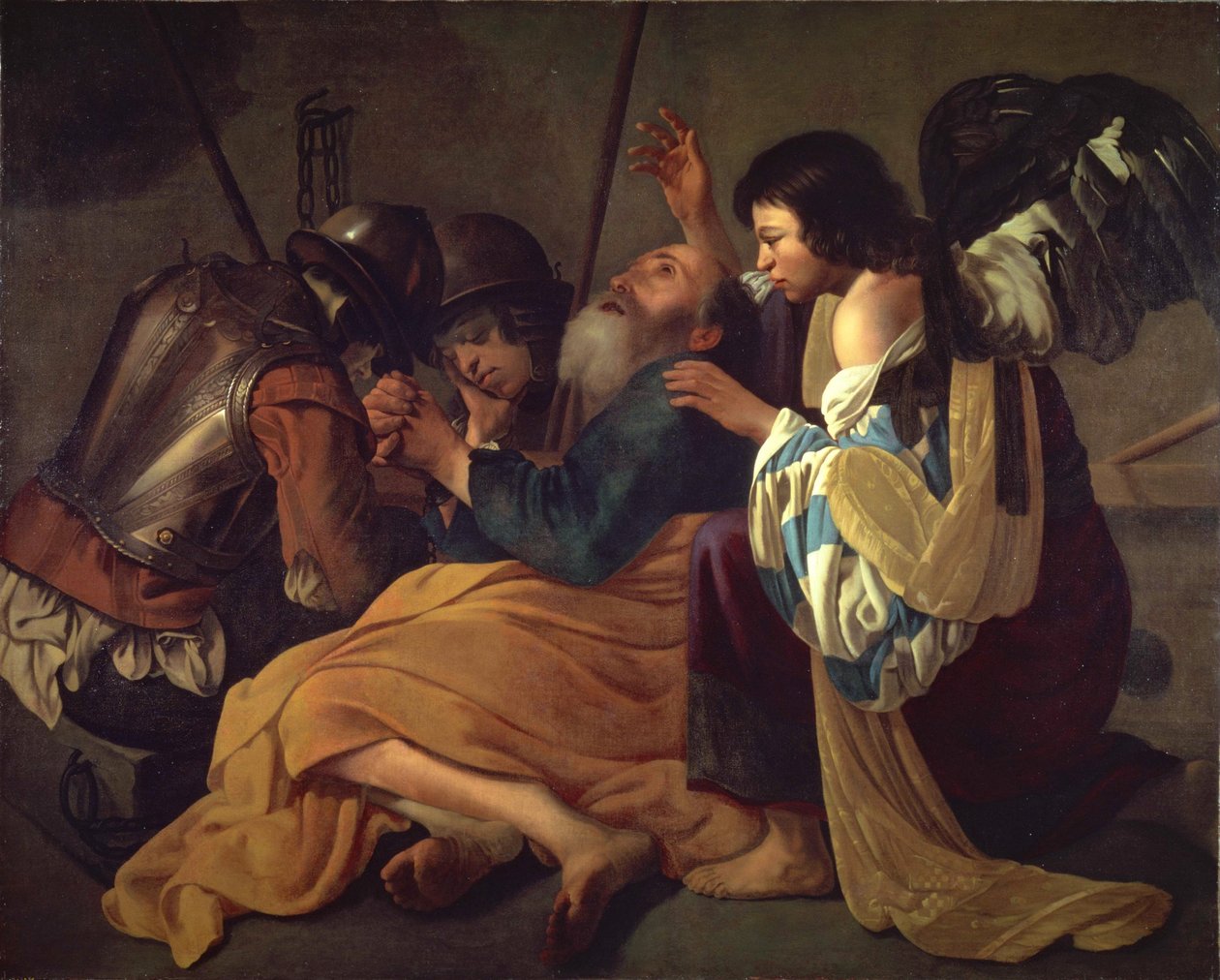 Frigjøringen av Sankt Peter av Hendrick Terbrugghen follower of