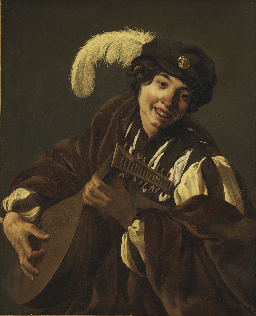 Gutt som spiller lut, 1620-tallet av Hendrick ter Brugghen