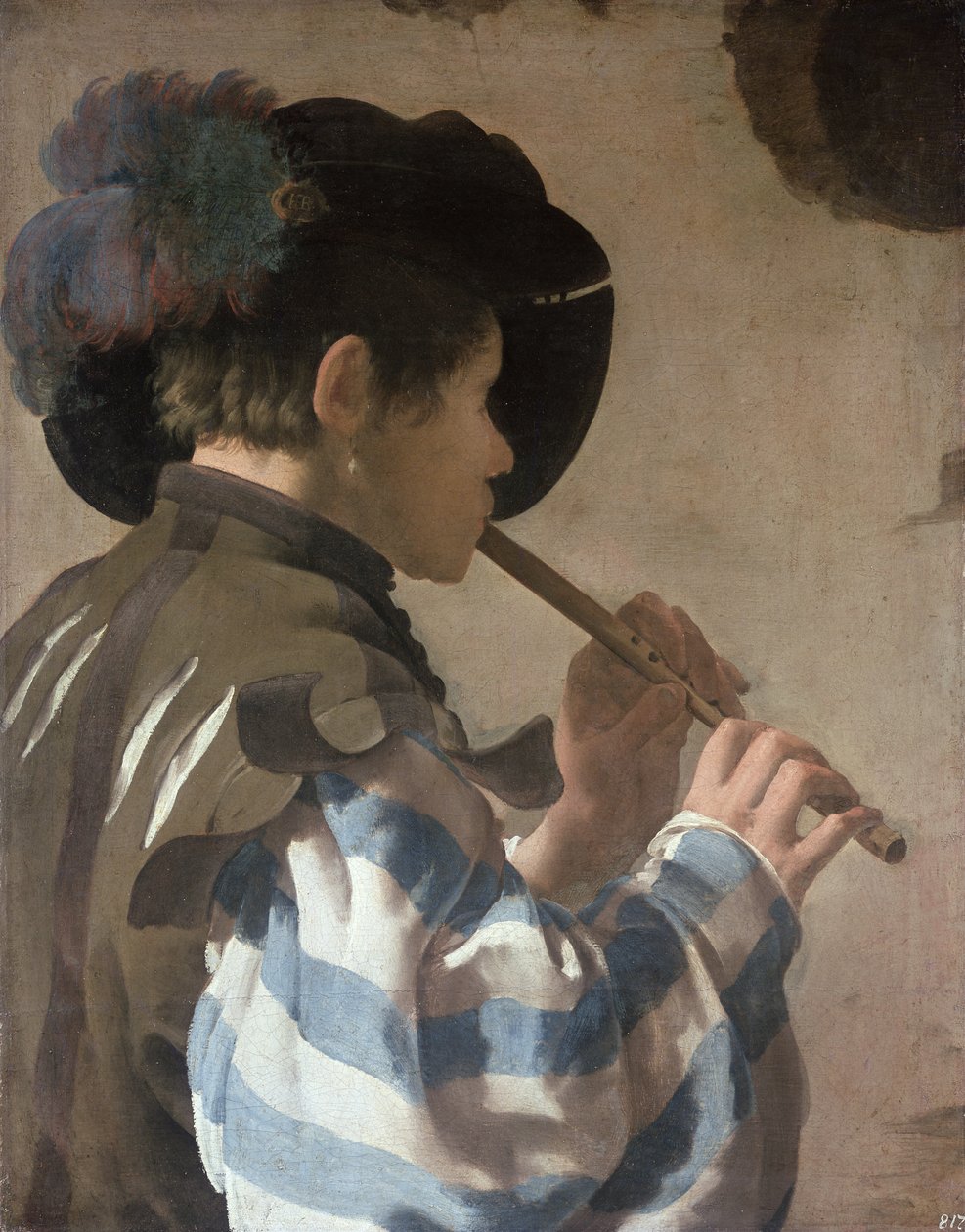 Knave Playing a Fife av Hendrick ter Brugghen