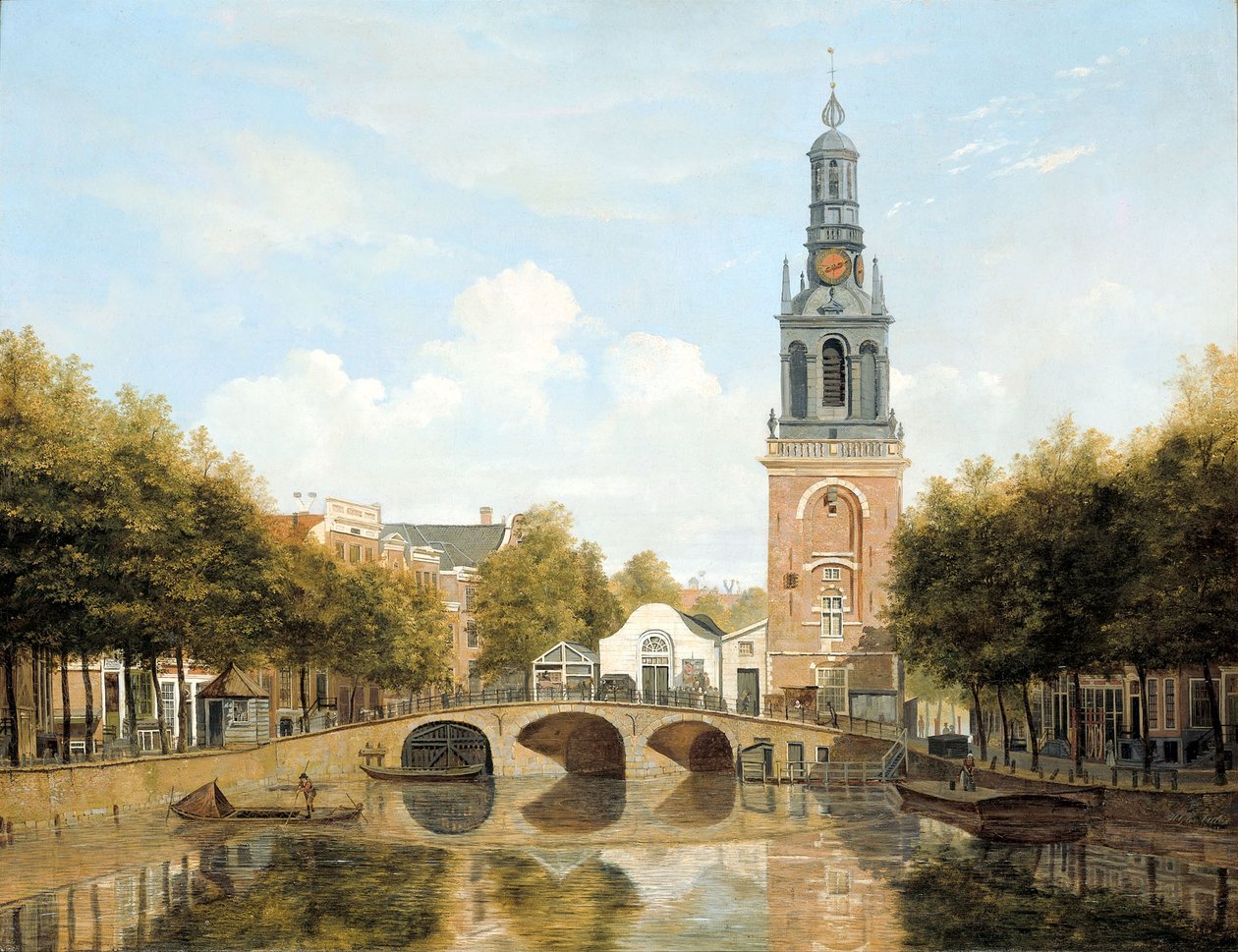 Torensluis og Jan Roodenpoortstoren i Amsterdam av Hendrik Gerrit ten Cate