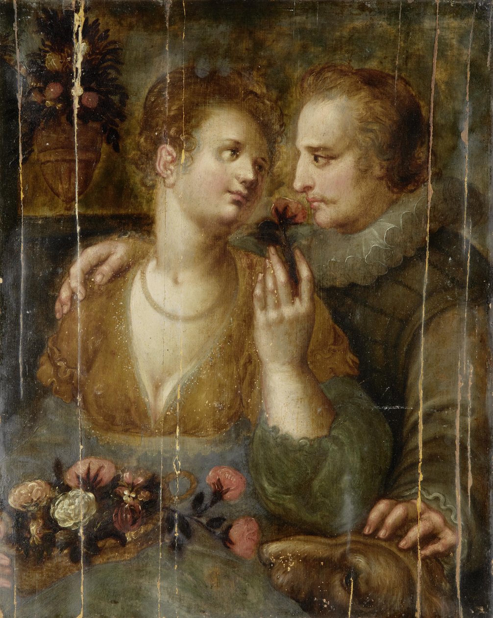 Courting scene av Hendrik Goltzius