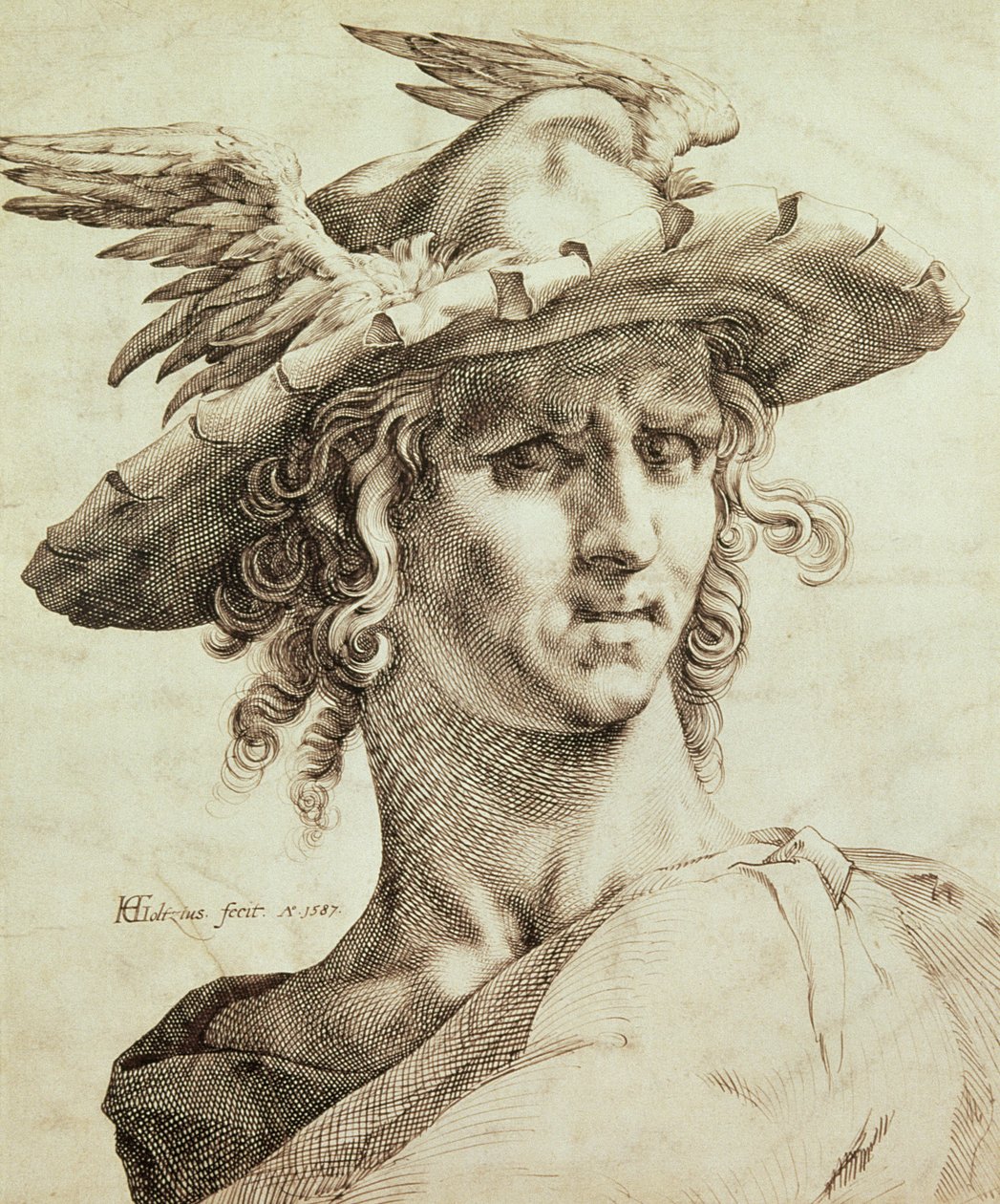 Mercury (blyant) av Hendrik Goltzius