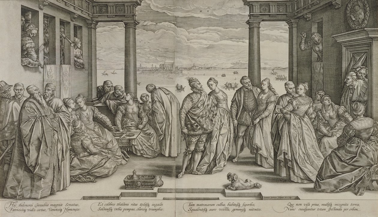 Det venetianske bryllupet, 1584 av Hendrik Goltzius