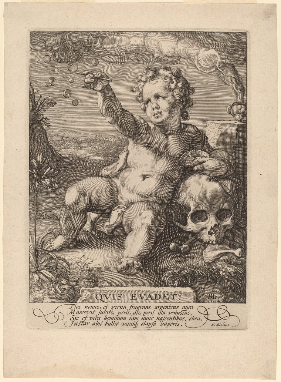 Allegory of Transience ("Homo Bulla") av Hendrik Goltzius