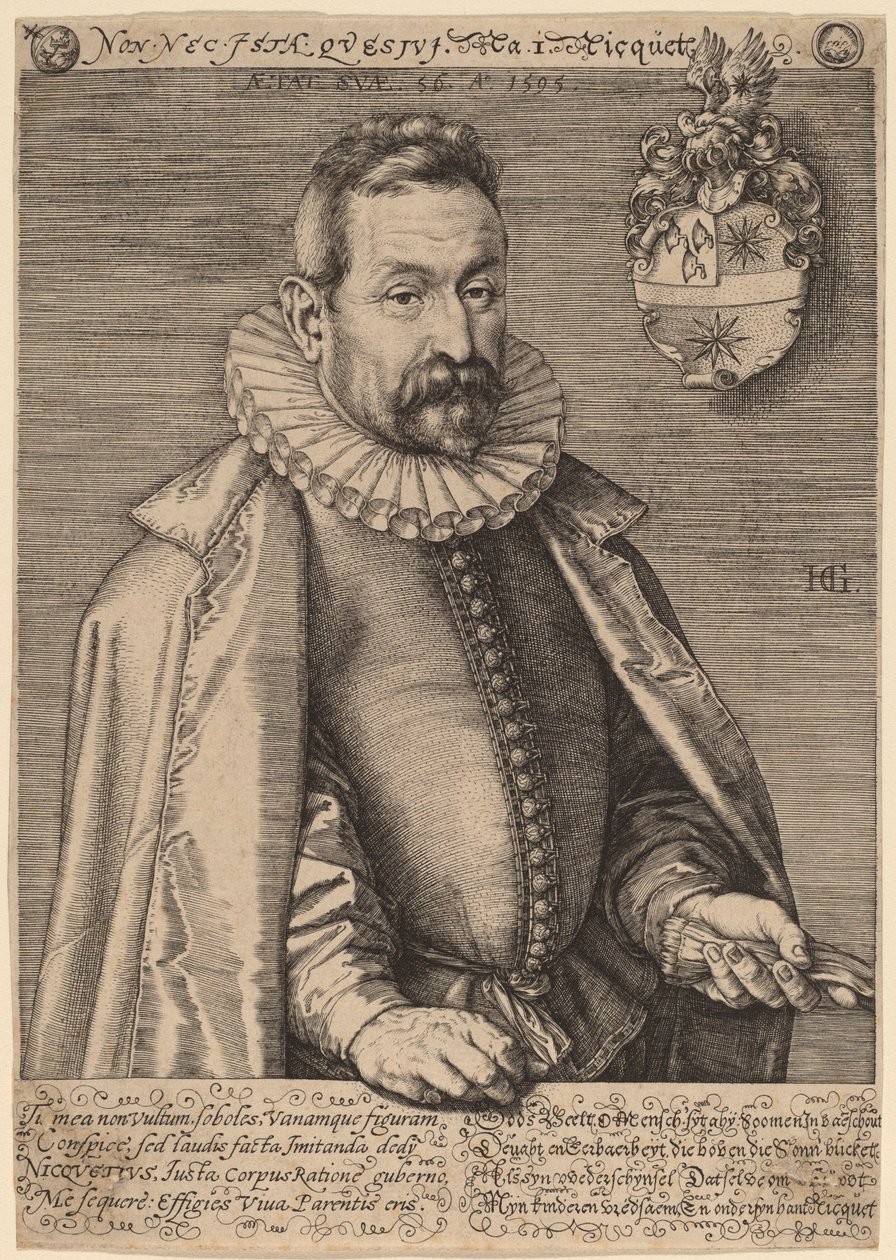 Jan Nicquet av Hendrik Goltzius