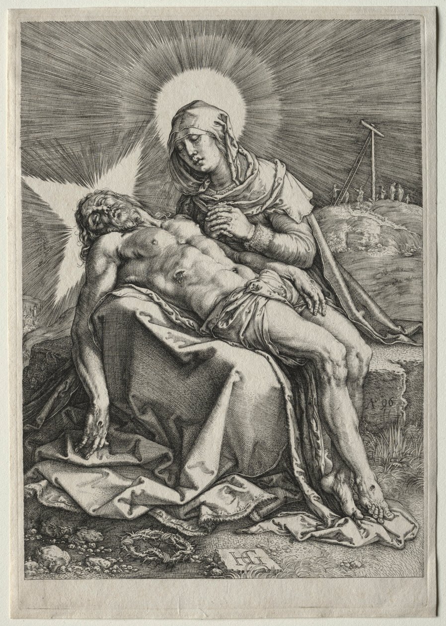 Pieta, 1596. av Hendrik Goltzius