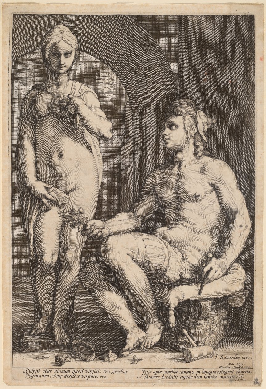 Pygmalion og Galatea av Hendrik Goltzius