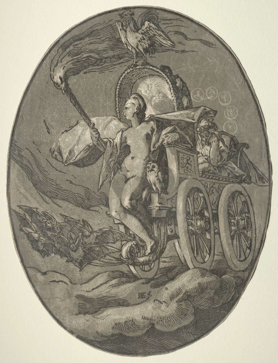 Seven Deities: Nox Night, 1588-1590. av Hendrik Goltzius