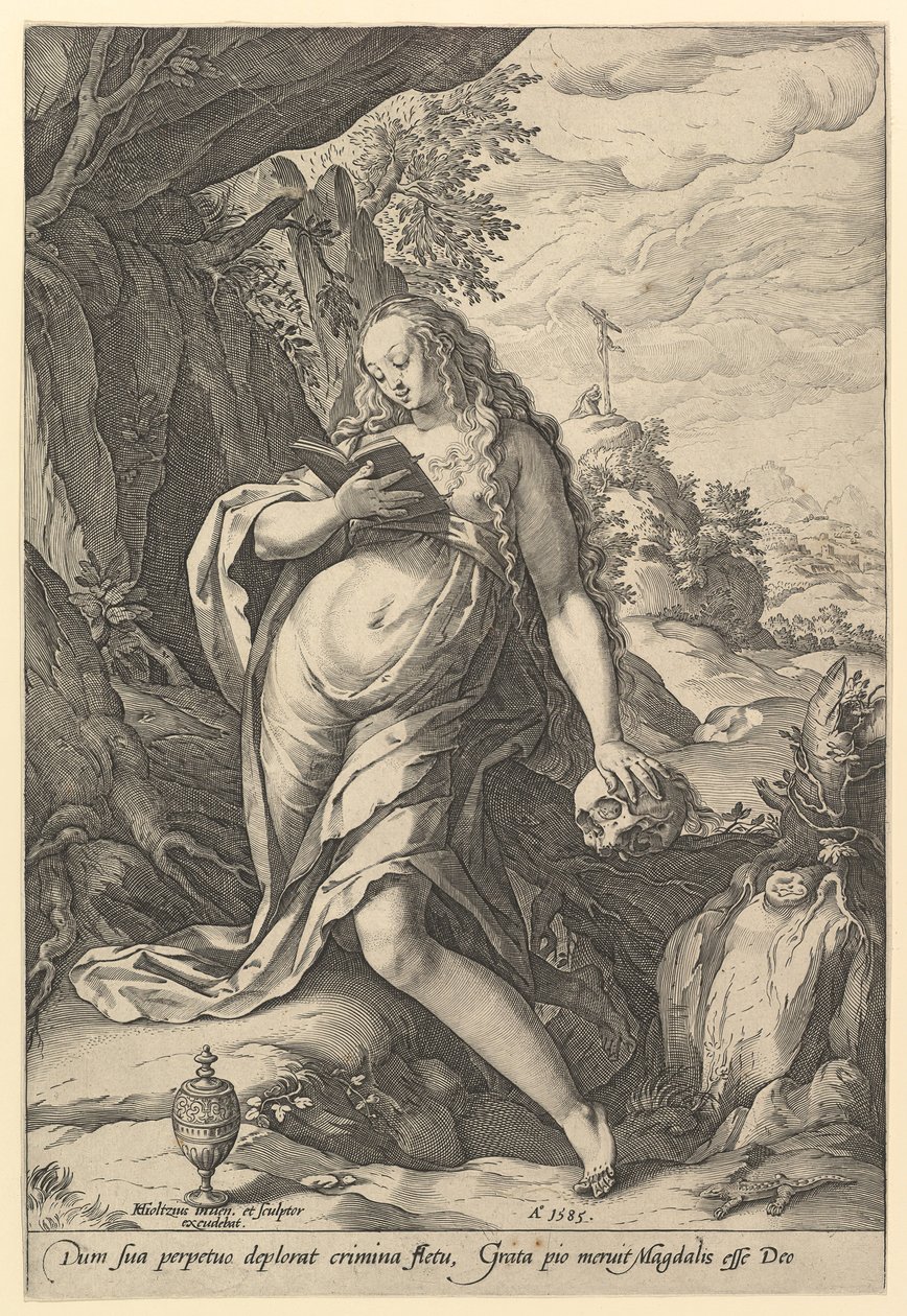 St. Maria Magdalen botferdig, 1585. av Hendrik Goltzius