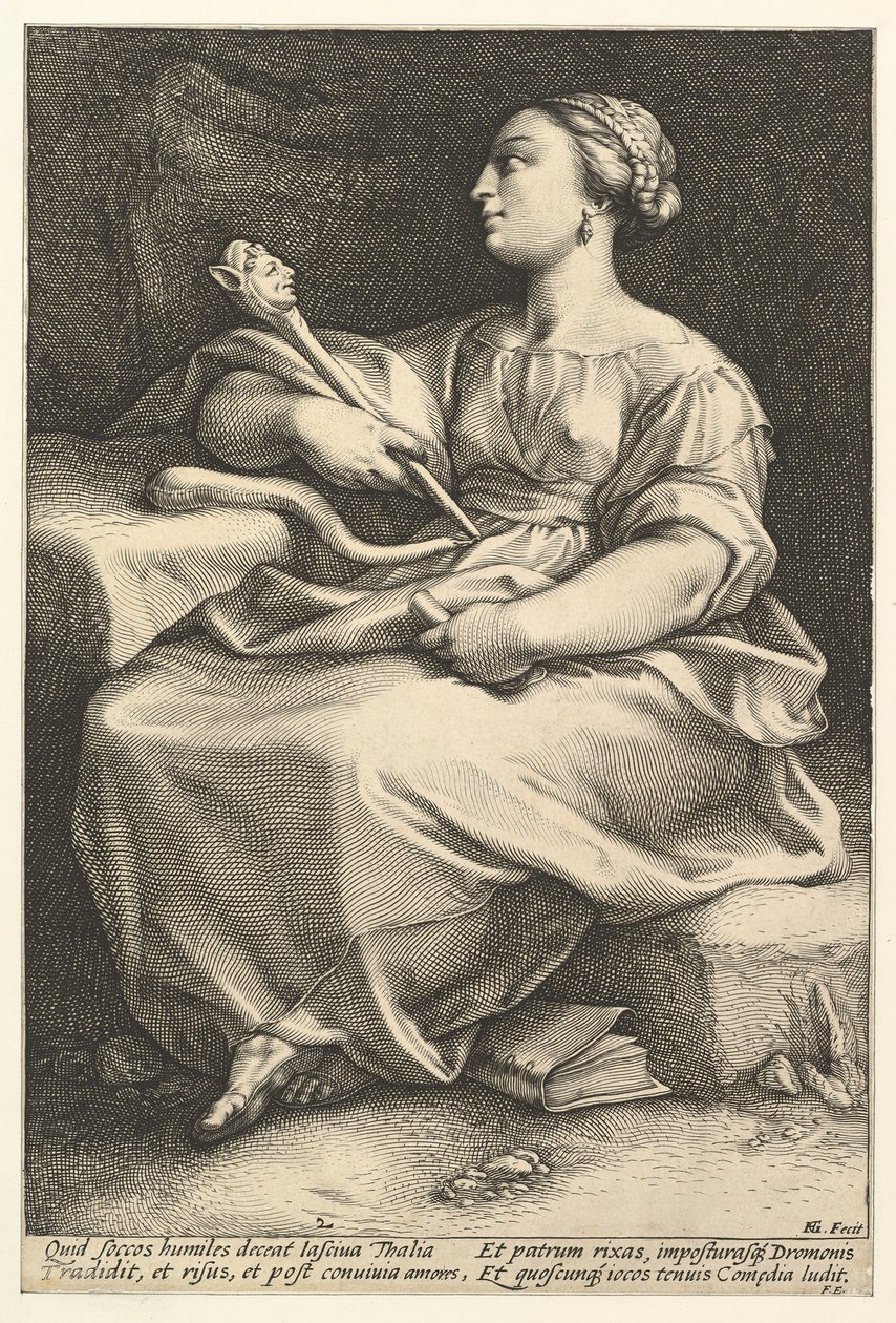Thalia.n.d. av Hendrik Goltzius