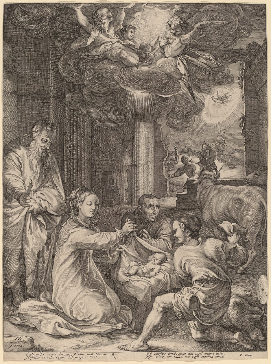 Hyrdenes tilbedelse av Hendrik Goltzius