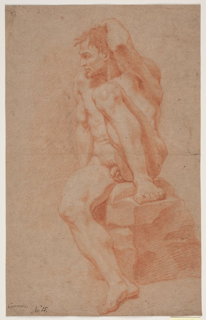 Mannlig modellstudie av Hendrik Krock