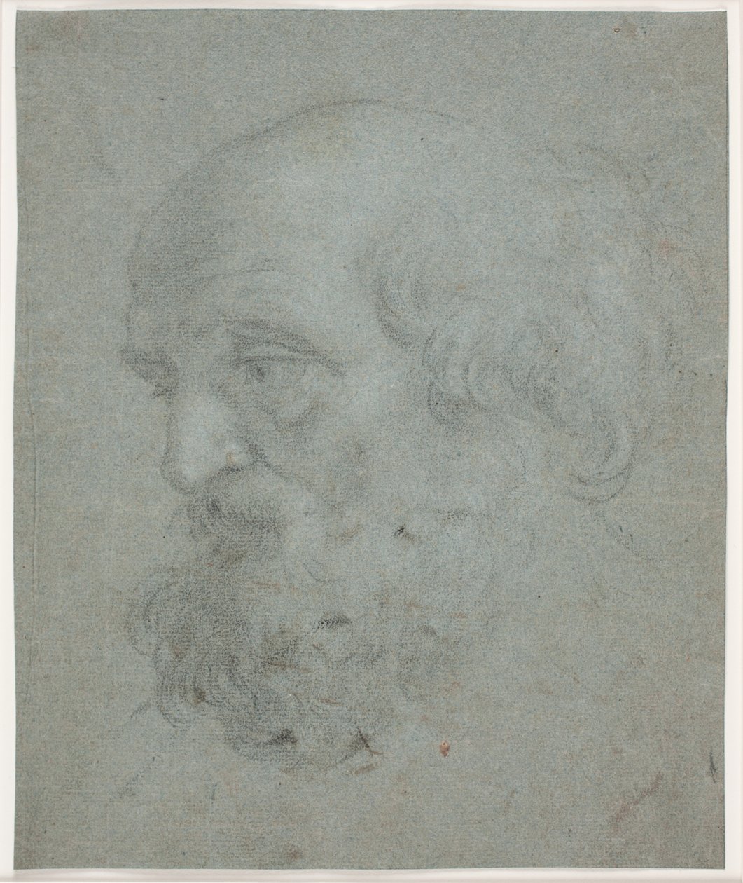 Skjegget manns hode (apostelen Peter) av Hendrik Krock