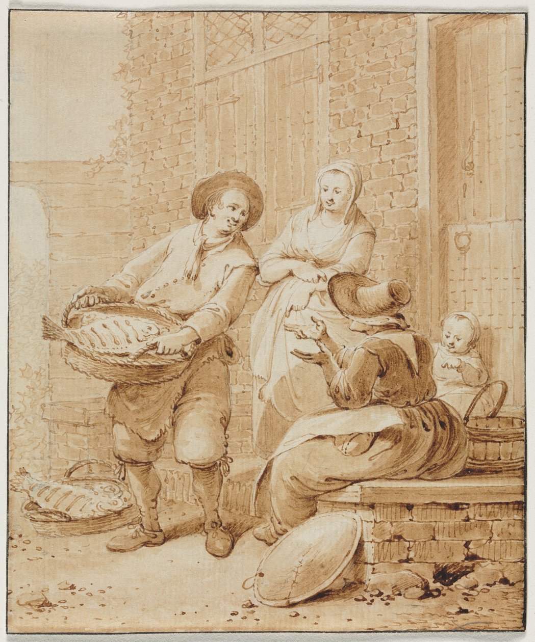 The Fish Monger, andre halvdel av 1700-tallet. av Hendrik Meijer