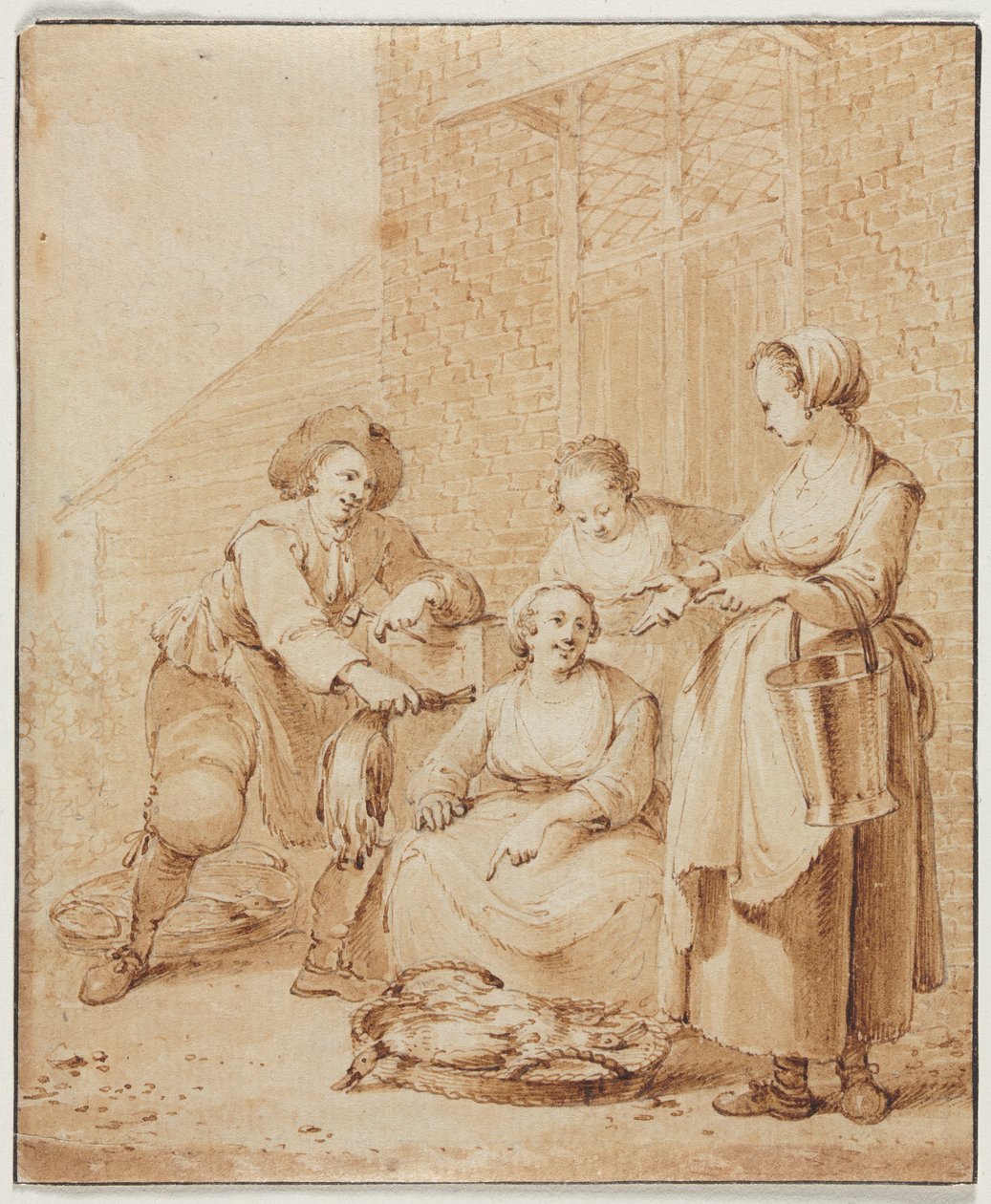 The Poultry Woman, andre halvdel av 1700-tallet. av Hendrik Meijer