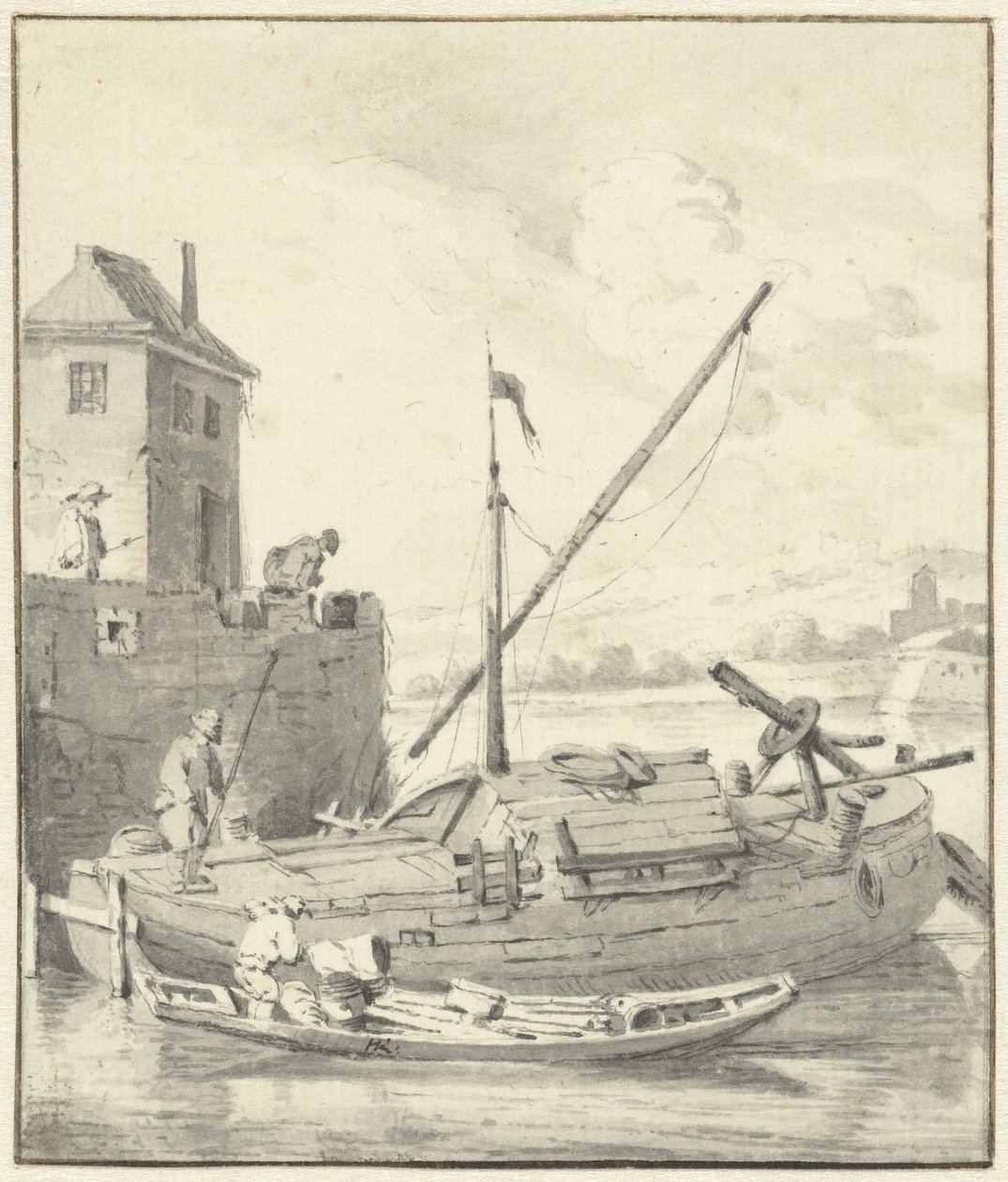 Lekter ved en bymur av Hendrik Rietschoof