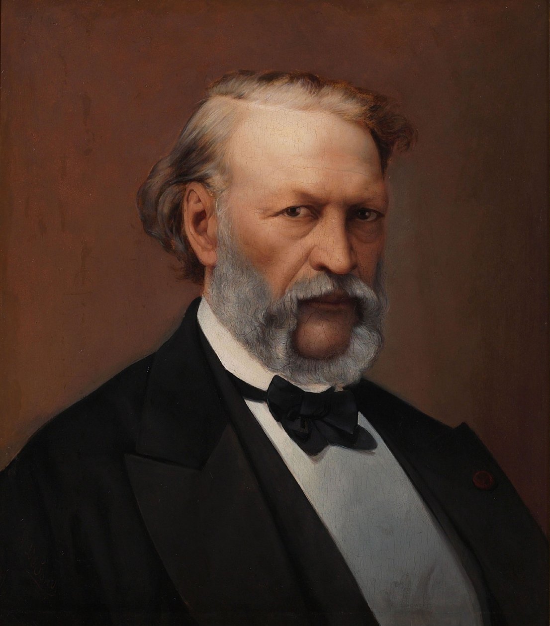 Portrett av Hendrik Conscience 1812-1883. av Hendrik de Pondt