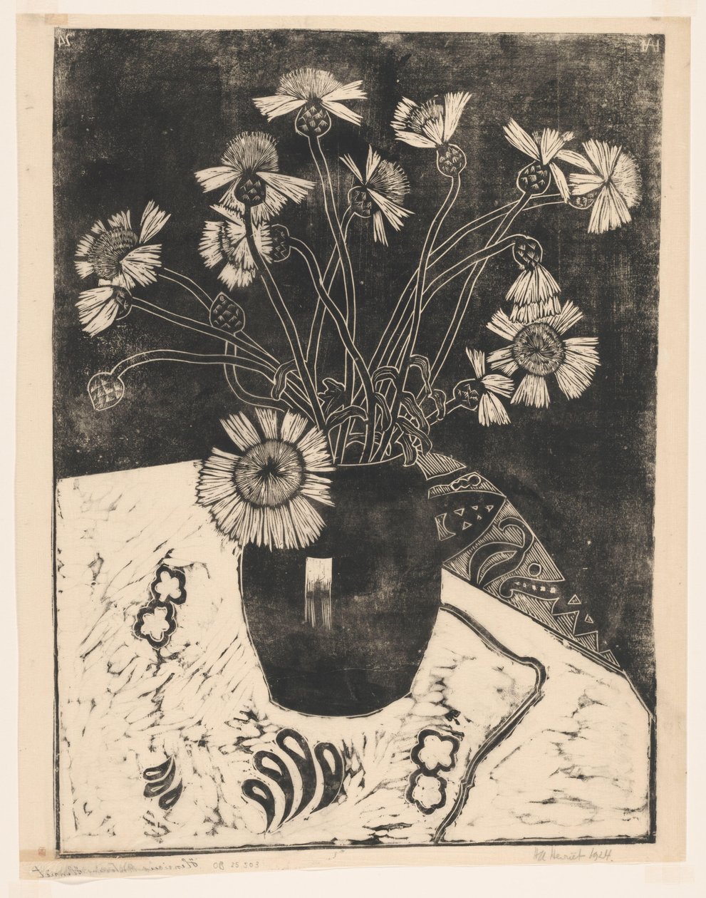Blomster i en vase av Henk Henriët (signed by artist)