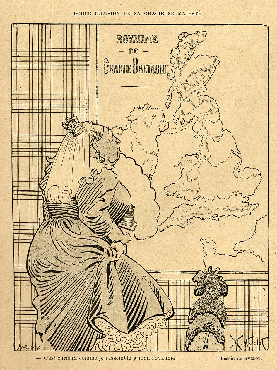 Tegneserie av dronning Victoria, fra 