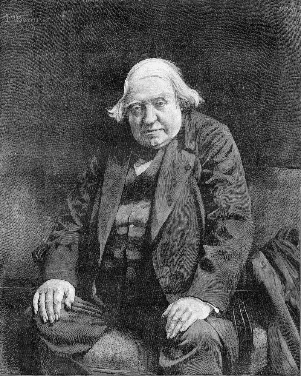 gravert portrett av Henri Dochy d Bonnat