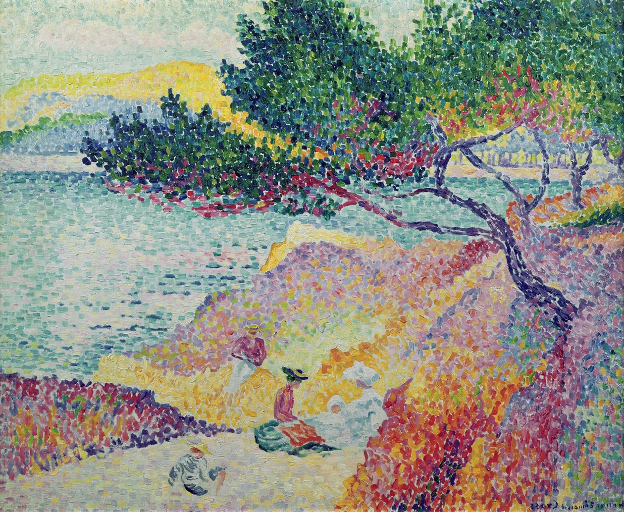 Stranden i Saint-Clair, 1906-07 av Henri Edmond Cross