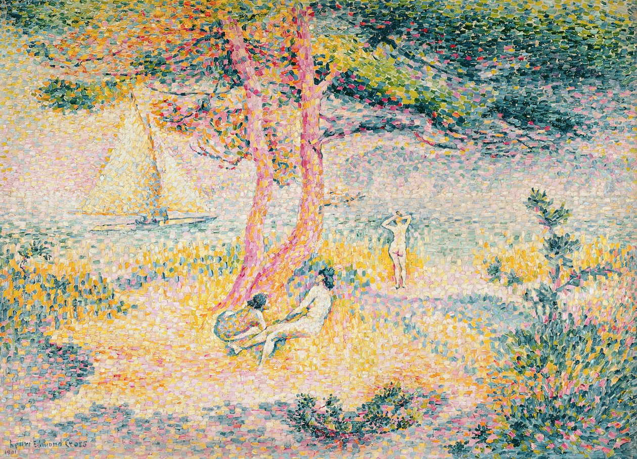 The Beach at St. Clair, 1901 av Henri Edmond Cross