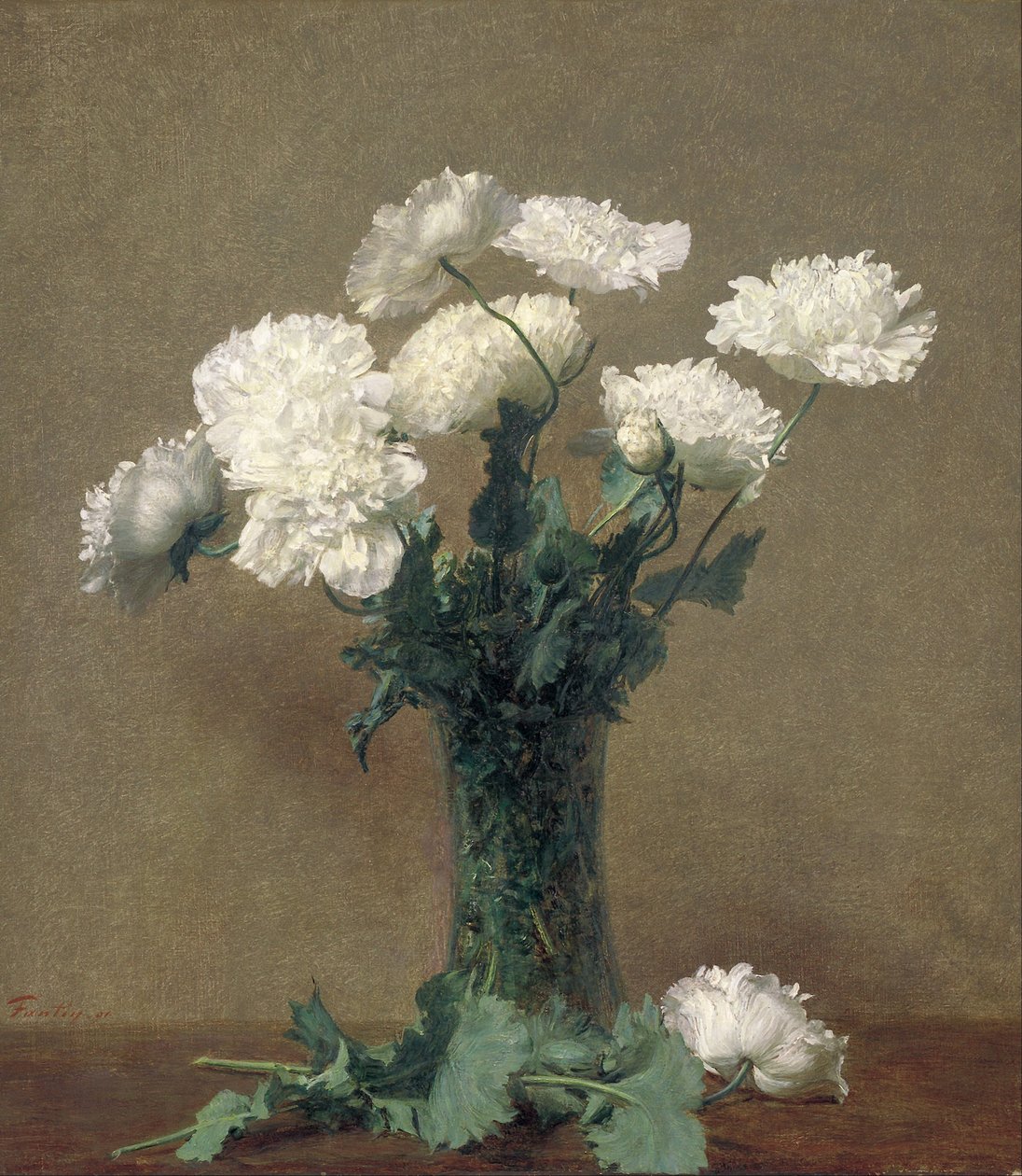 Valmuer av Ignace Henri Jean Fantin Latour