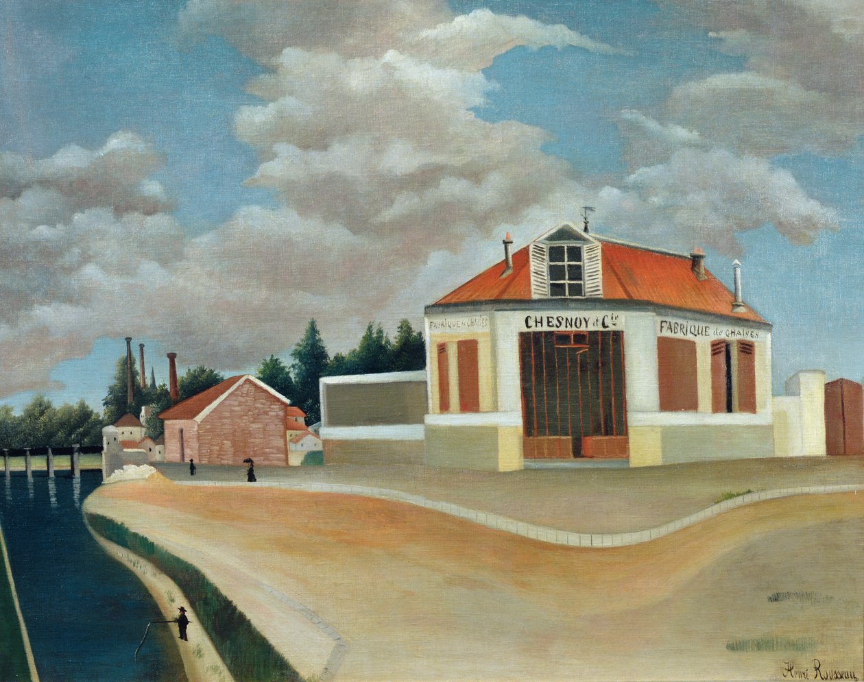 Stolfabrikken i Alfortville, ca. 1897 (se også 309519) av Henri Rousseau