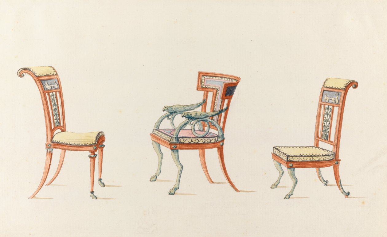 Stoler (3) av Nicolas Henri Jacob