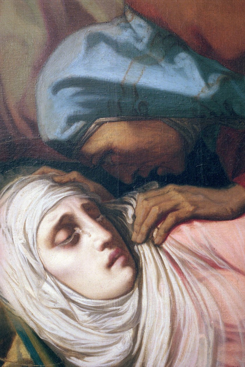 Jomfru Maria ved foten av korset, 1847 (detalj) (se også 252682 og 248129) av Henri Lehmann