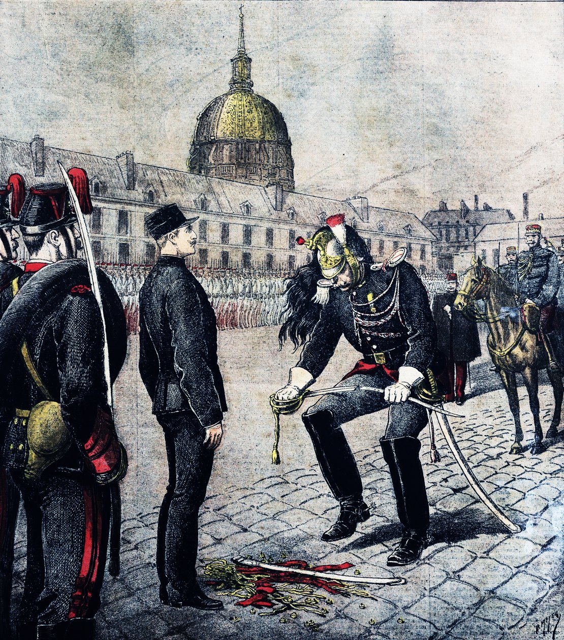 Alfred Dreyfus fratatt rang av Henri Meyer