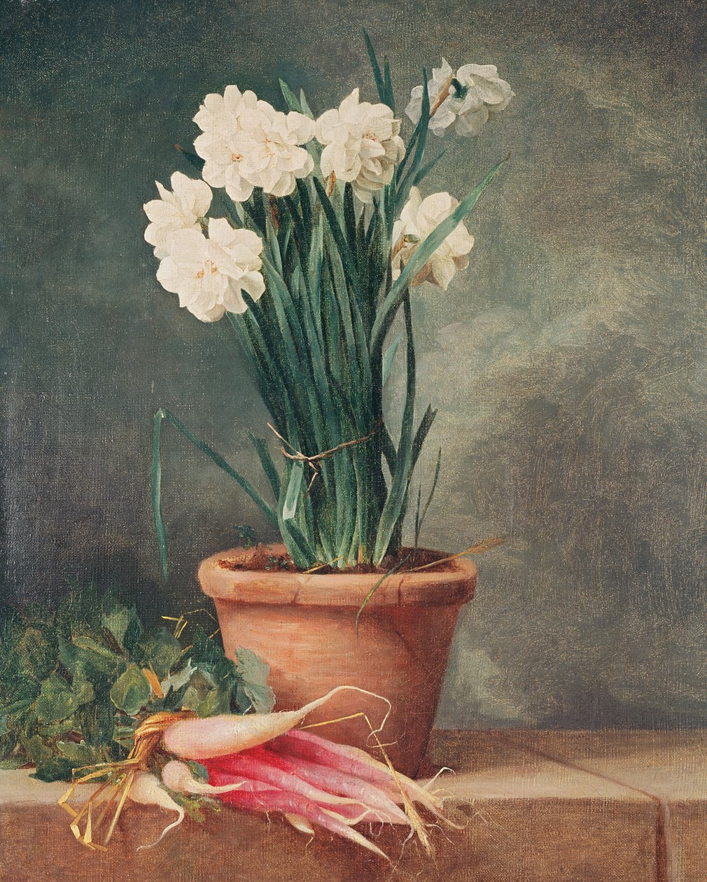 Narcissus og reddiker av Henri Roland de la Porte