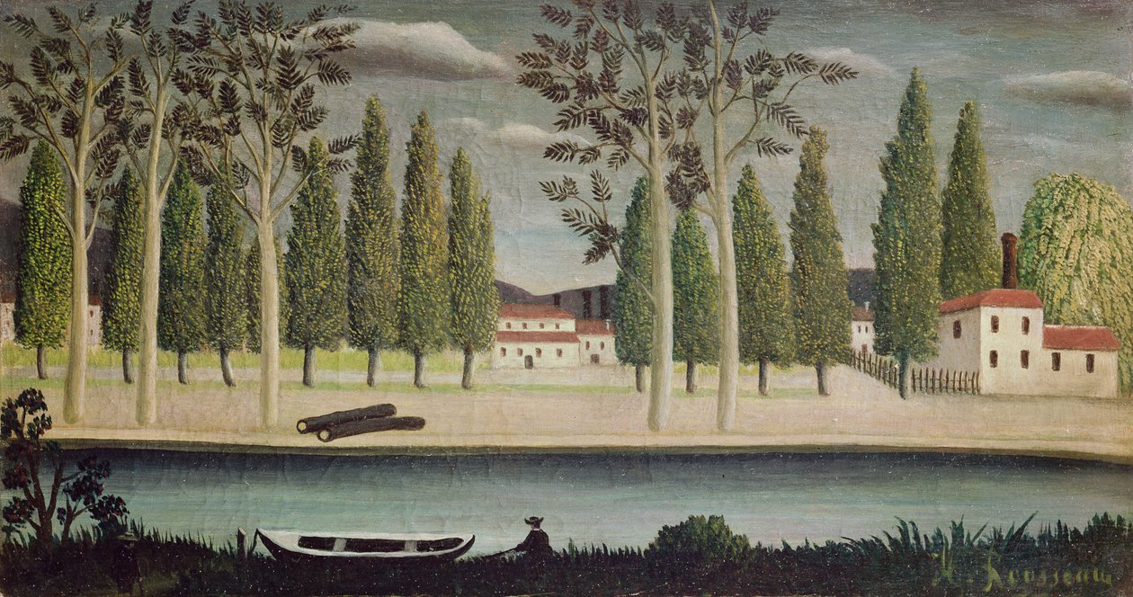 Ved elven, ca. 1890 av Henri Rousseau