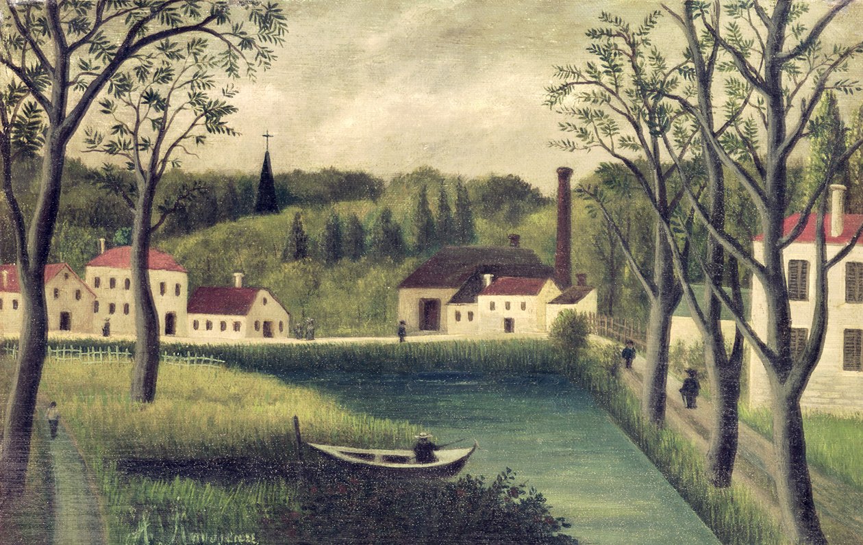 Landskap med en fisker, etter 1886 av Henri Rousseau