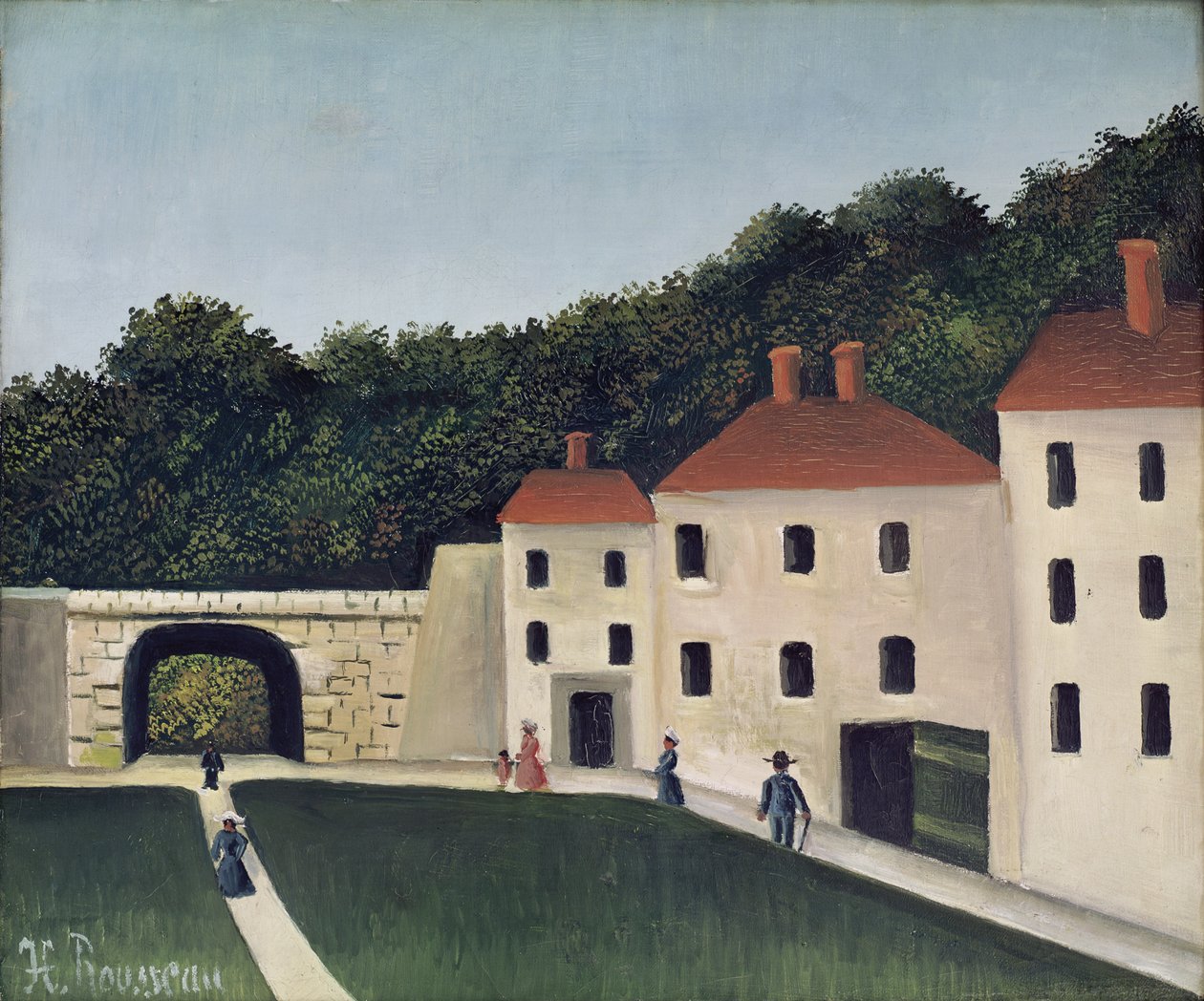 Walkers in a Park, 1908 av Henri Rousseau
