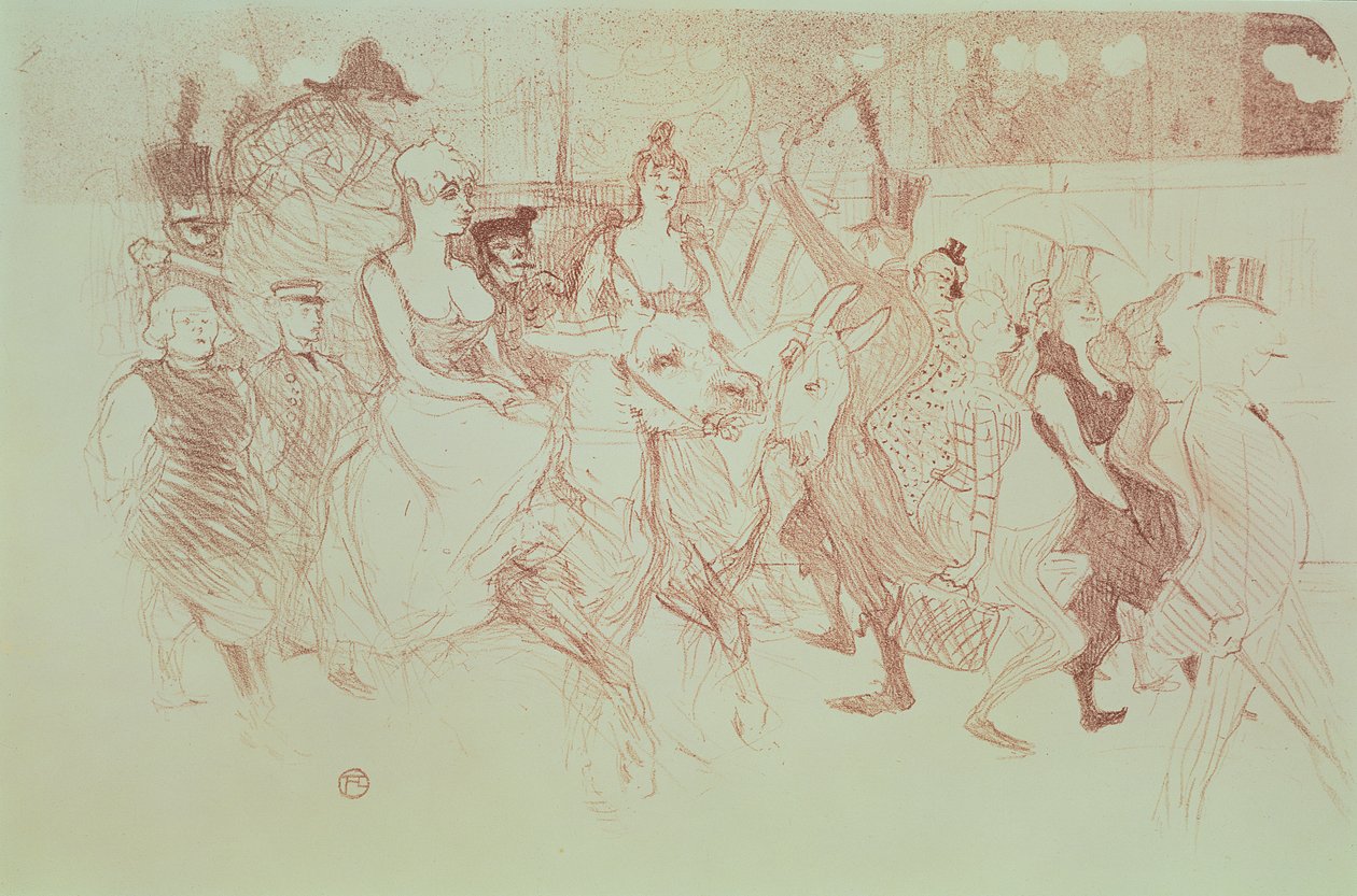 En galla på Moulin Rouge, 1893 av Henri de Toulouse Lautrec