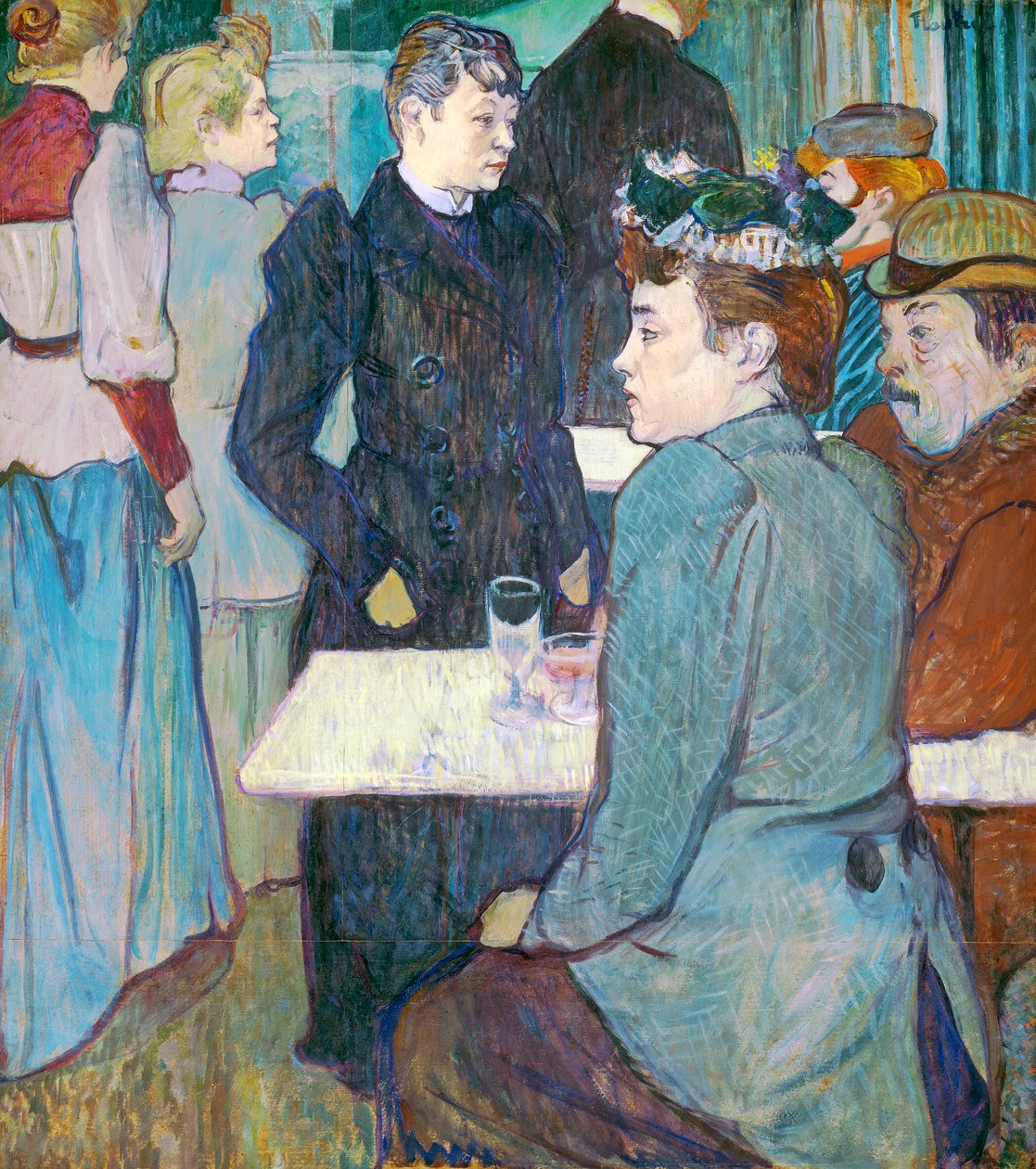 Et hjørne av Moulin de la Galette, 1892 (olje på papp) av Henri de Toulouse Lautrec