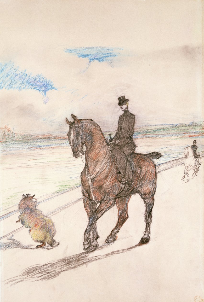 Amazonas, ca. 1899 (farget blyant på papir) av Henri de Toulouse Lautrec