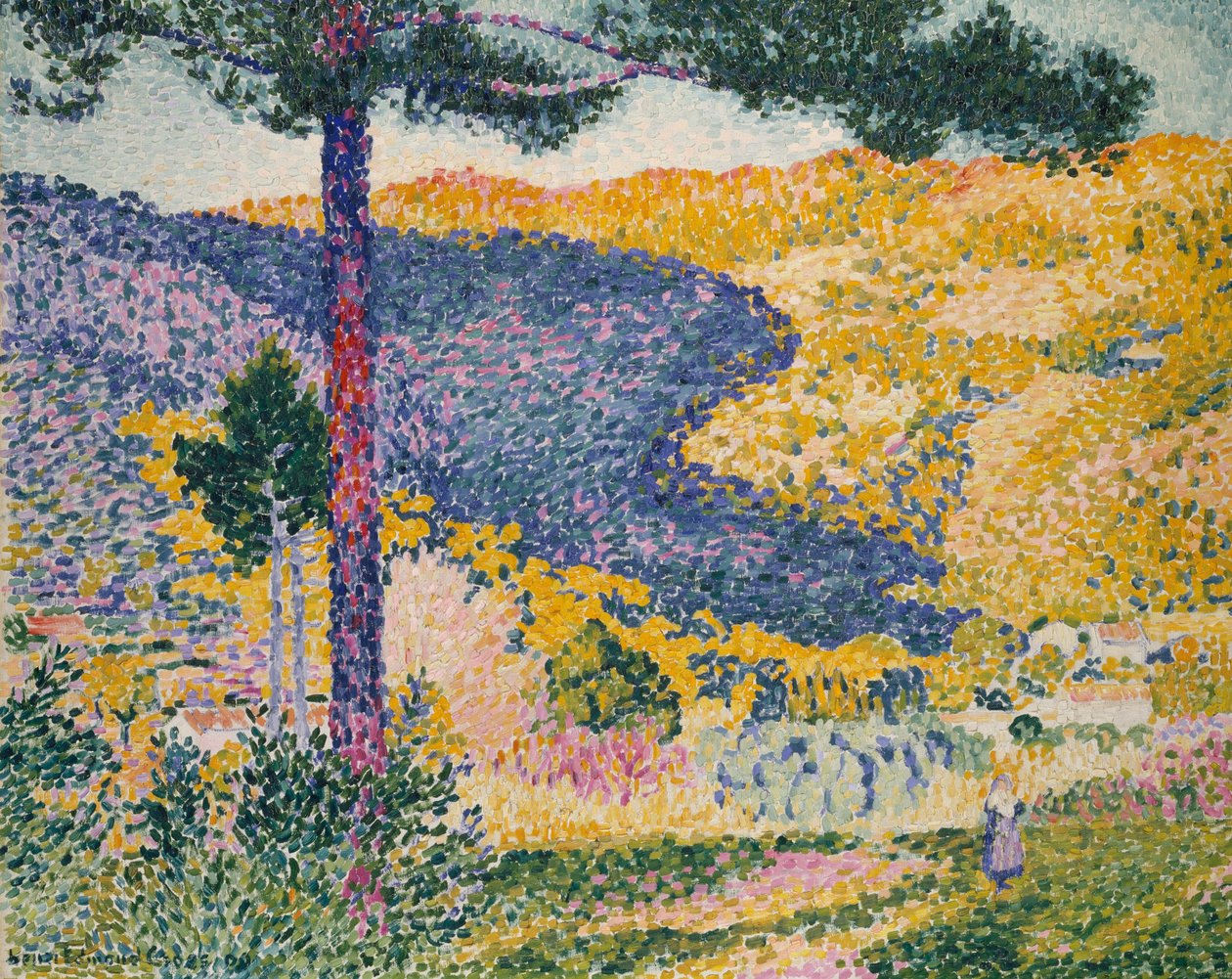 Dal med gran (Shade on the Mountain) av Henri Edmond Cross