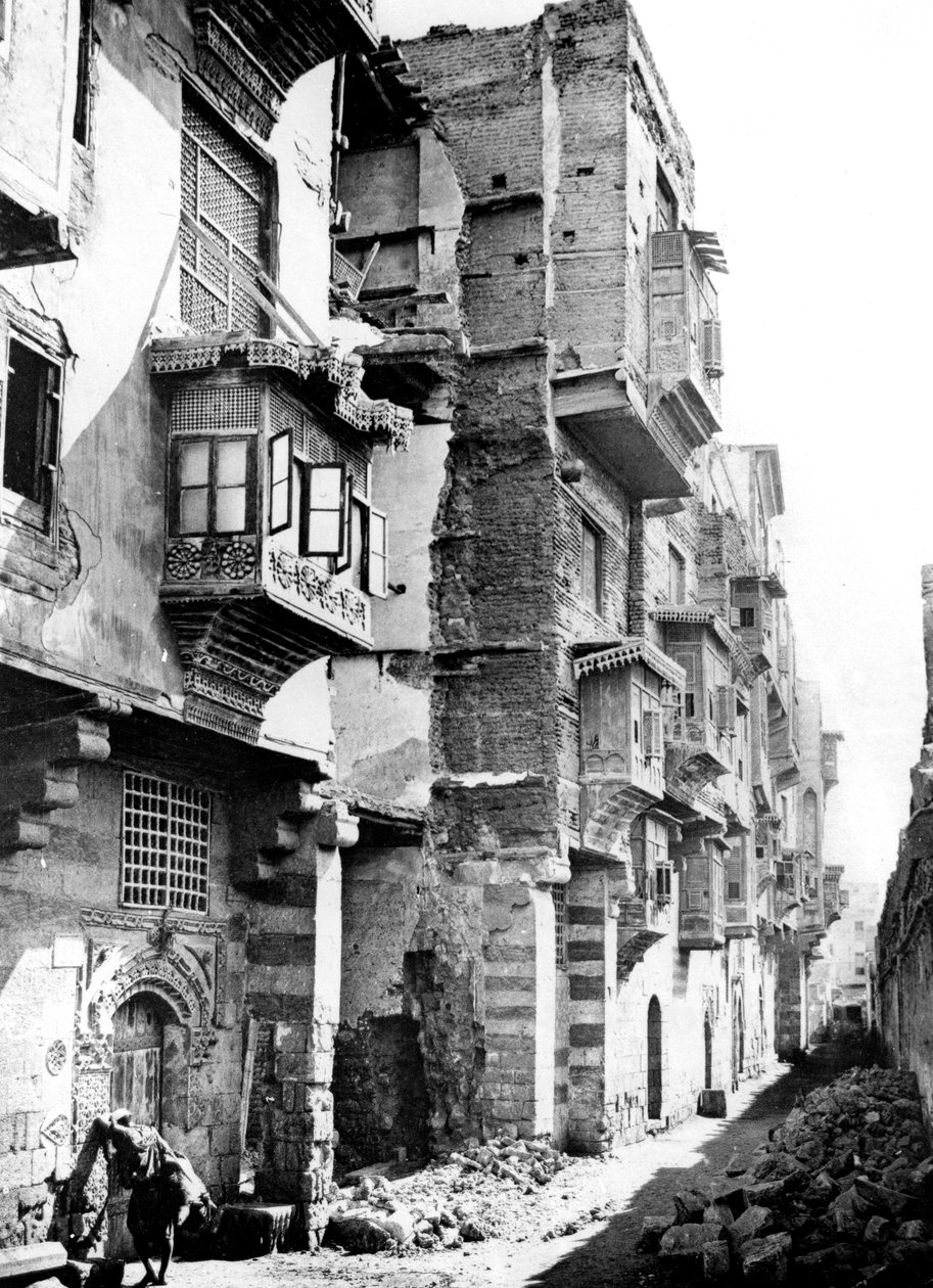 Street, Nubia, Egypt, 1887 av Georges Henri Bechard