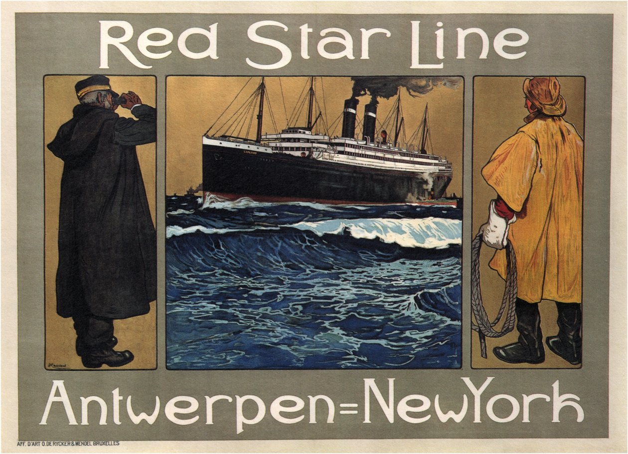Red Star Line, 1908 av Henri Cassiers
