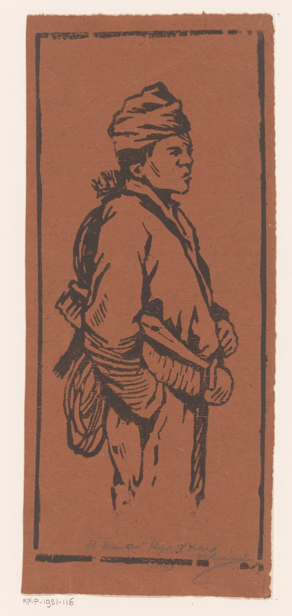 piperens av Henri Charles Guérard (signed by artist)