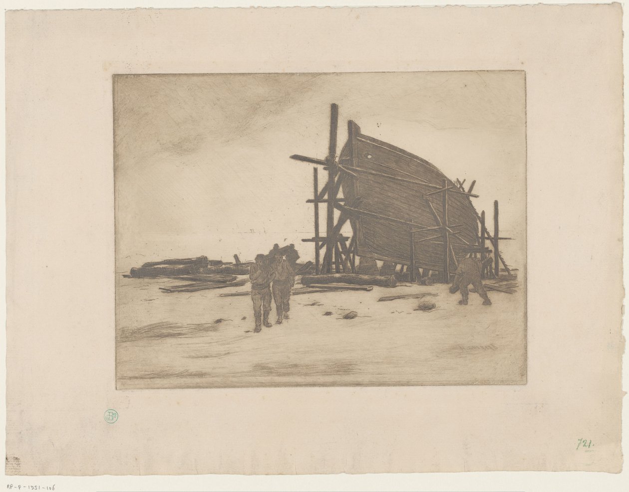 Båt under bygging av Henri Charles Guérard