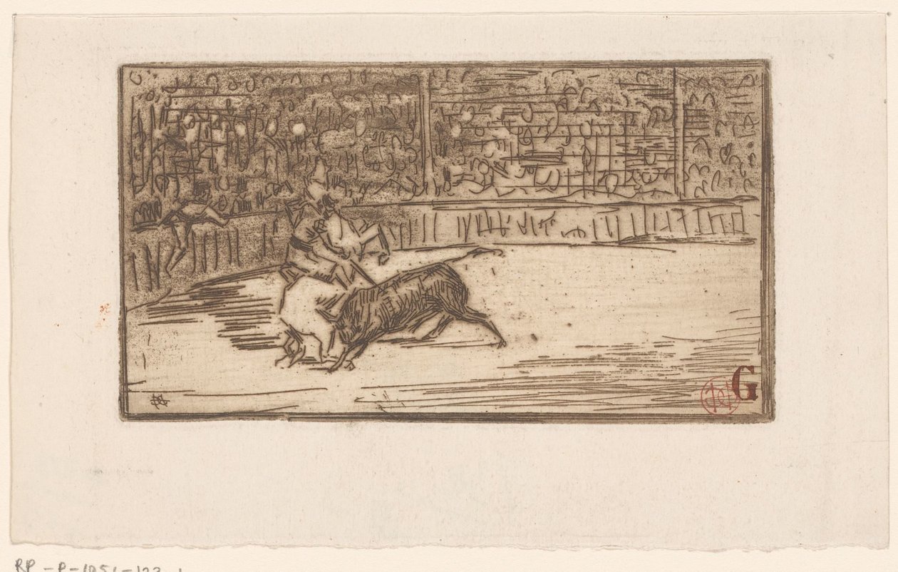 Tyrefekter på en arena av Henri Charles Guérard