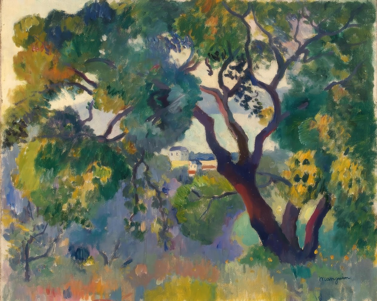 Landskap nær St. Tropez av Henri Charles Manguin