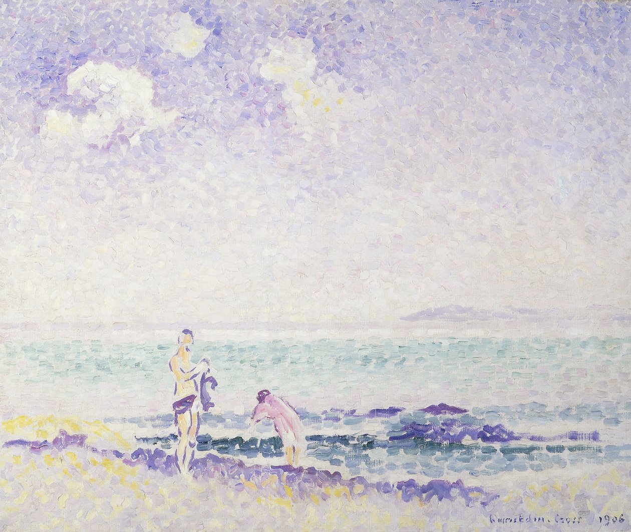 Badegjester; Badende, 1906 av Henri Edmond Cross