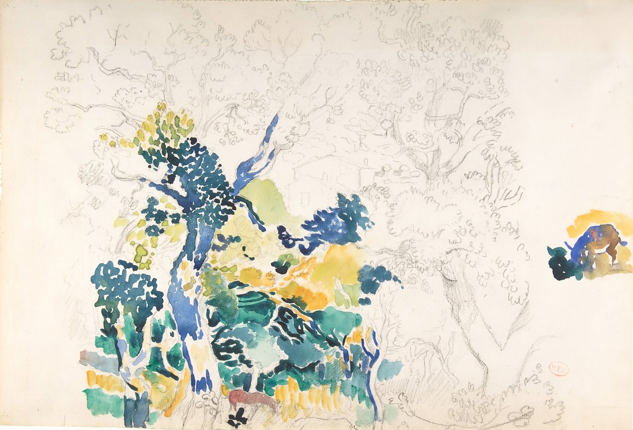 Landskap, n.d.. av Henri Edmond Cross