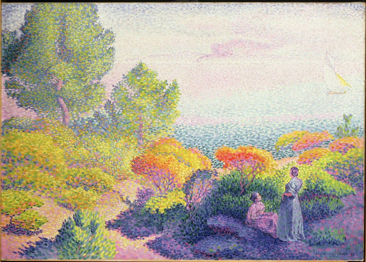 Landskap med to kvinner, 1895 av Henri Edmond Cross