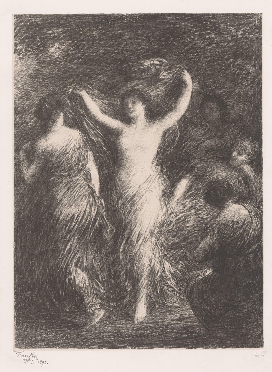 Danser og ser på kvinner danser av Ignace Henri Jean Fantin Latour