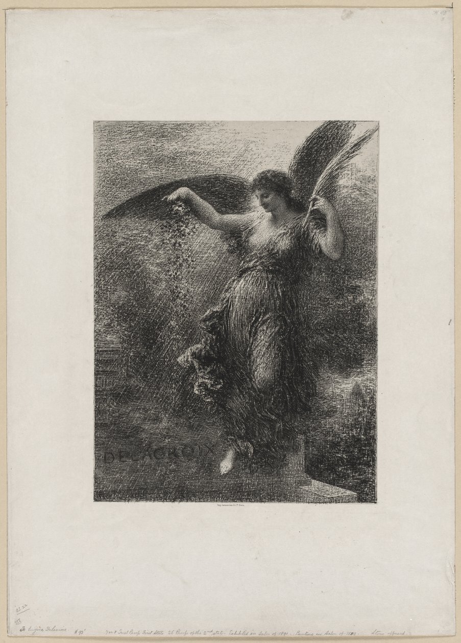 Til Eugene Delacroix av Ignace Henri Jean Fantin Latour
